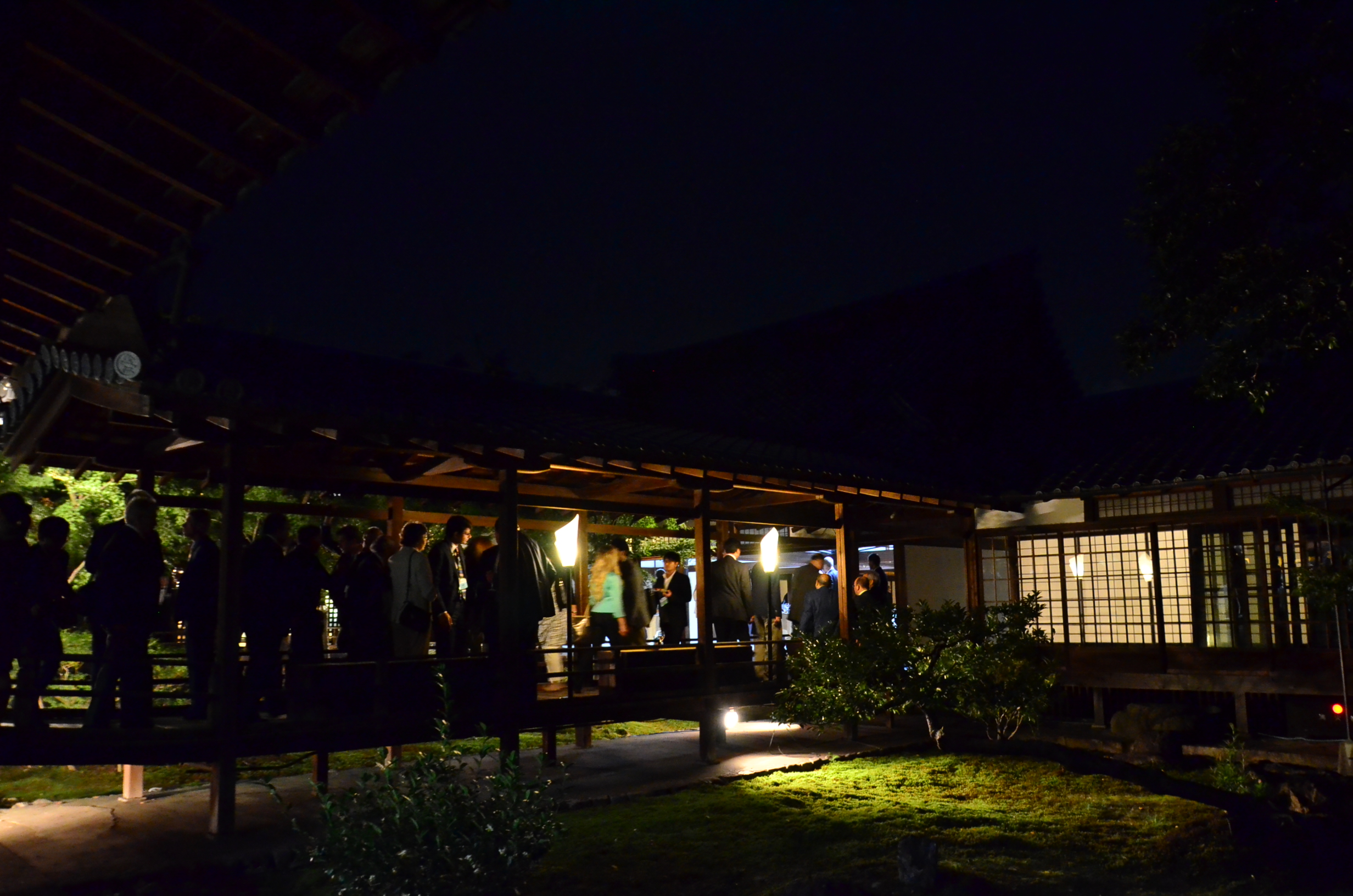 建仁寺でのパーティー、祇園にも近く立地がよい